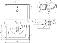 Dreja Тумба с раковиной Q (D) 80 подвесная белая – фотография-15